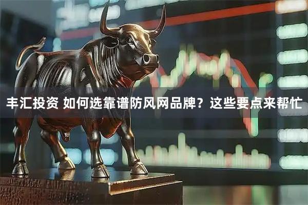 丰汇投资 如何选靠谱防风网品牌？这些要点来帮忙
